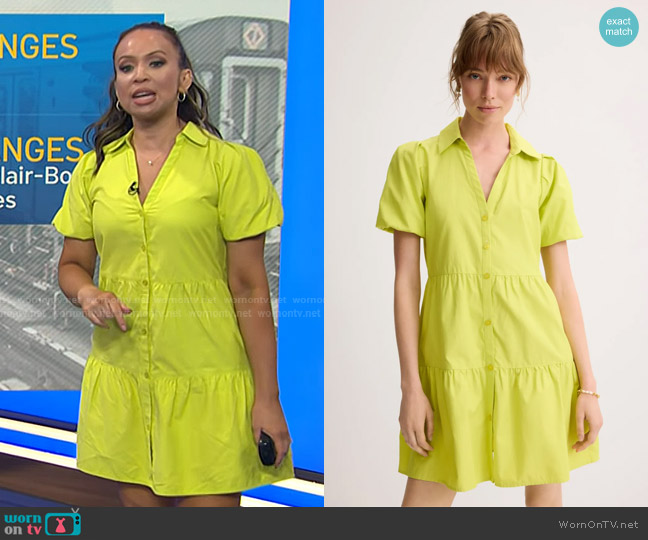 Brochu Walker Havana Mini Dress in Zest worn by Adelle Caballero on Today