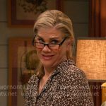 Carol’s leopard print pajamas on Leanne