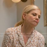 Carol’s leopard print pajamas on Leanne