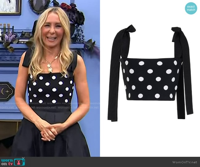 WornOnTV: Chassie’s black polka dot top and balloon skirt on Today ...