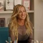 Carrie’s plaid sheer dress on And Just Like That