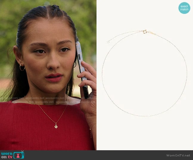 Catbird Jewelry Hundred Summers Collar worn by Belly Conklin (Lola Tung) on The Summer I Turned Pretty