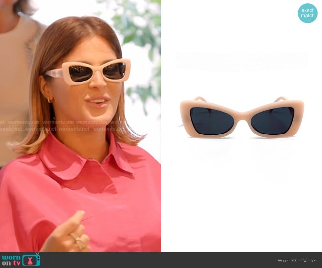 Celine CL40236I Sunglasses in Pink worn by Stephanie Shojaee (Stephanie Shojaee) on The Real Housewives of Miami