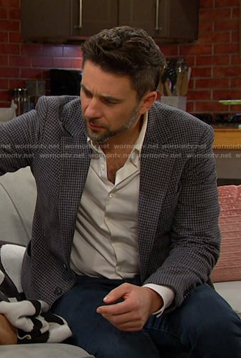 Chad’s grey houndstooth blazer on Days of our Lives