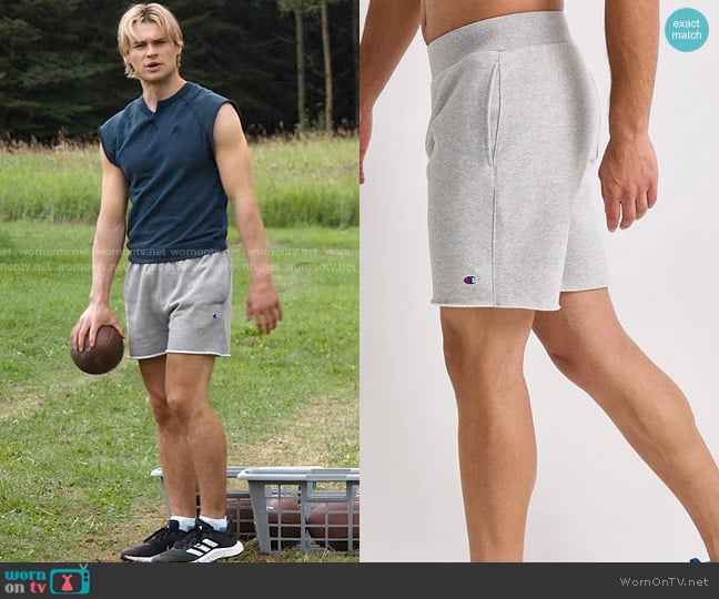 Champion Fleece Cut Off Shorts worn by Cole Walter (Noah LaLonde) on My Life with the Walter Boys