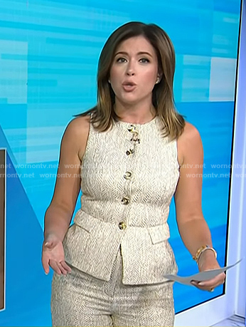 Chloe’s beige vest and wide-leg pants on Today
