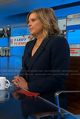 Christine Romans’ navy blazer on NBC News Daily