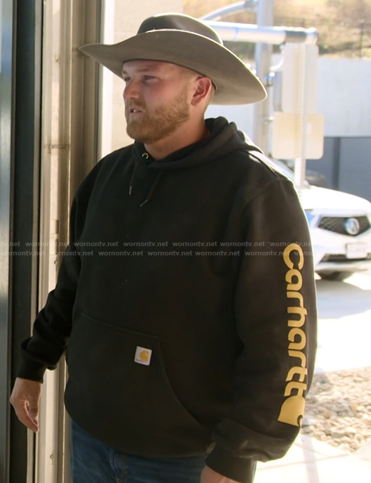Cole’s black hoodie on The McBee Dynasty Real American Cowboys