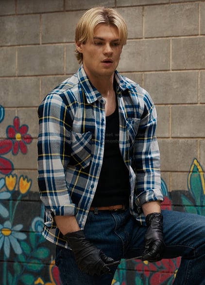 Cole’s blue plaid shirt on My Life with the Walter Boys