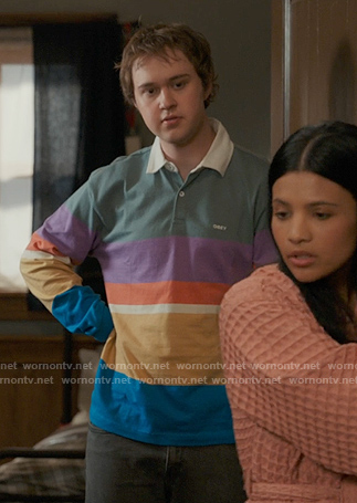 Danny’s multicolor rugby polo shirt on My Life with the Walter Boys