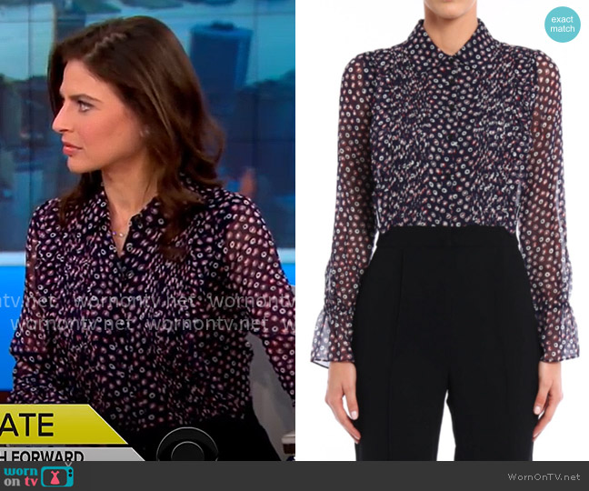Diane von Furstenberg Ariella Jumpsuit worn by Bianna Golodryga on CBS Mornings