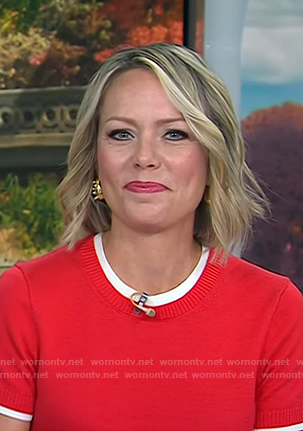 Dylan’s gold tear drop earrings on Today