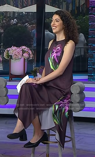 Elena Nicolaou’s purple floral dress on Today