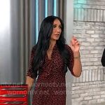 Elizabeth Werner’s red chain print dress on CBS Mornings