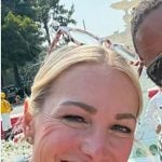 Lindsay Czarniak’s halter neck denim jumpsuit on Today