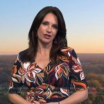 Maria’s navy floral dress on Today
