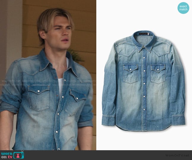 Full Count 4894HW Denim Western Shirt worn by Cole Walter (Noah LaLonde) on My Life with the Walter Boys