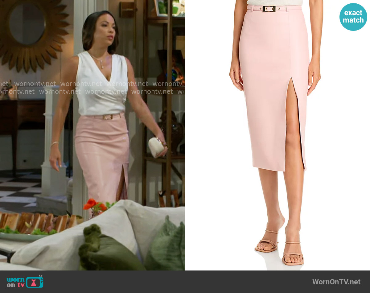Generation Love Kiva Faux Leather Skirt worn by Nicole Dupree Richardson (Daphnee Duplaix) on Beyond the Gates