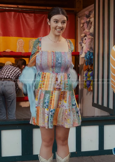 Grace’s patchwork print dress on My Life with the Walter Boys