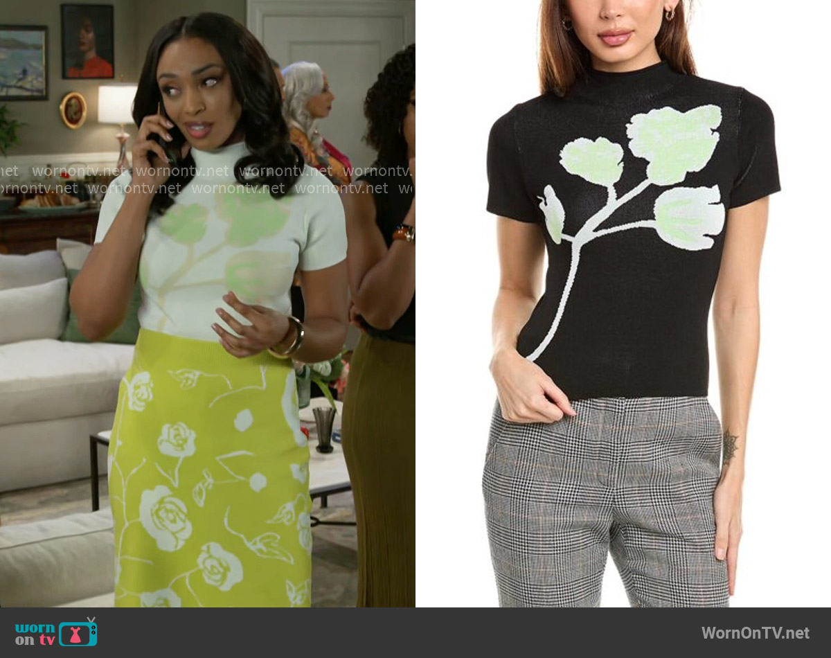 Gracia Floral Knit Top worn by Madison Montgomery (Kenjah) on Beyond the Gates