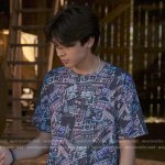 Isaac’s graphic print tee on My Life with the Walter Boys