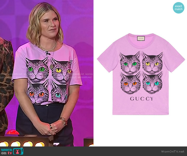 Gucci Mystic Cat and Guccy Print T-shirt