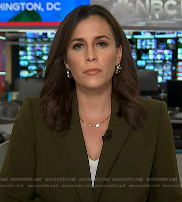 Hallie’s army green blazer on Today