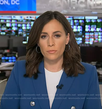 Hallie’s blue double breasted blazer on Today