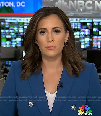Hallie’s blue double breasted blazer on Today