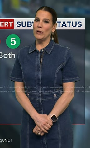 Heather’s zip front denim dress on Good Morning America