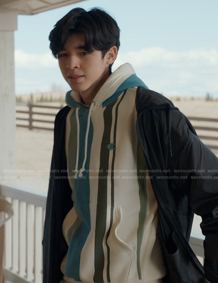 Isaac’s striped hoodie on My Life with the Walter Boys