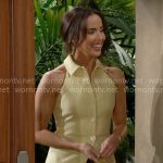 Ivy’s yellow button front top on The Bold and the Beautiful
