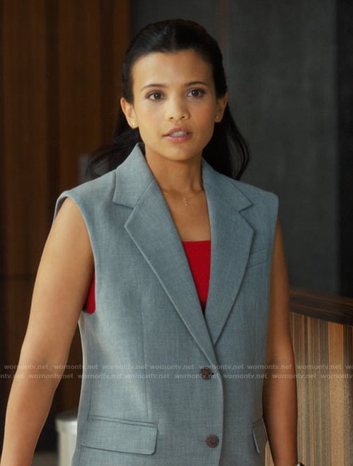 Jackie’s gray vest on My Life with the Walter Boys