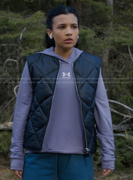 Jackie’s purple hoodie and vest on My Life with the Walter Boys