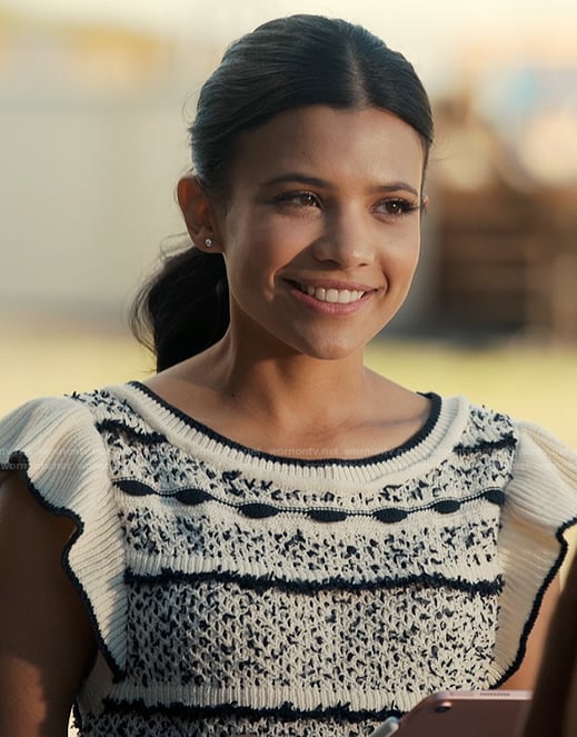 Jackie’s ruffle knit top on My Life with the Walter Boys