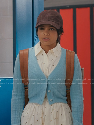 Jackie’s white bee print dress on My Life with the Walter Boys