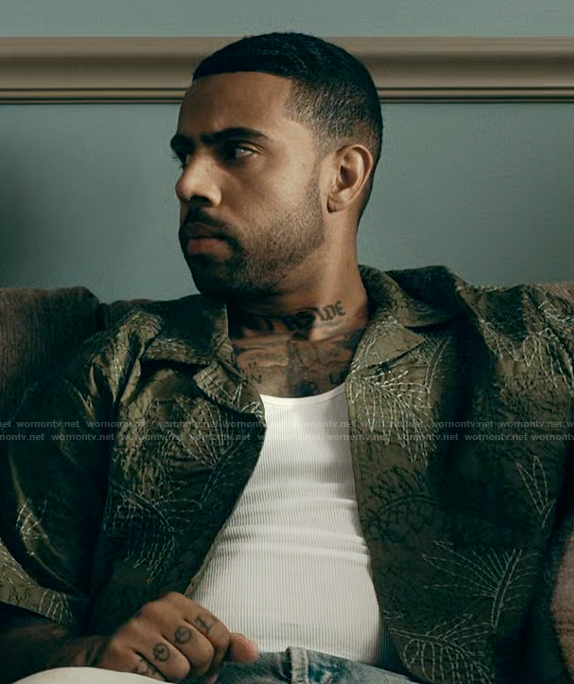 Jamal’s green eyelet shirt on The Chi