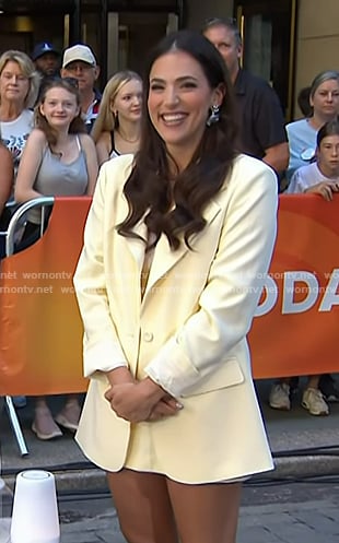 Janelle Lam’s yellow blazer and mini skirt on Today