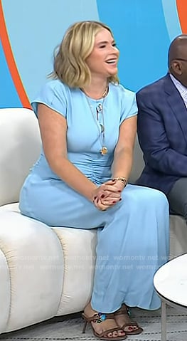 Jenna’s brown leather heel sandals on Today