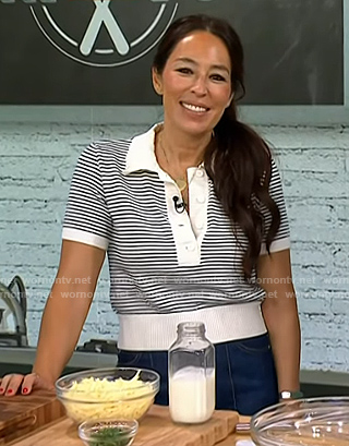 Joanna Gaines’ striped polo top on Today