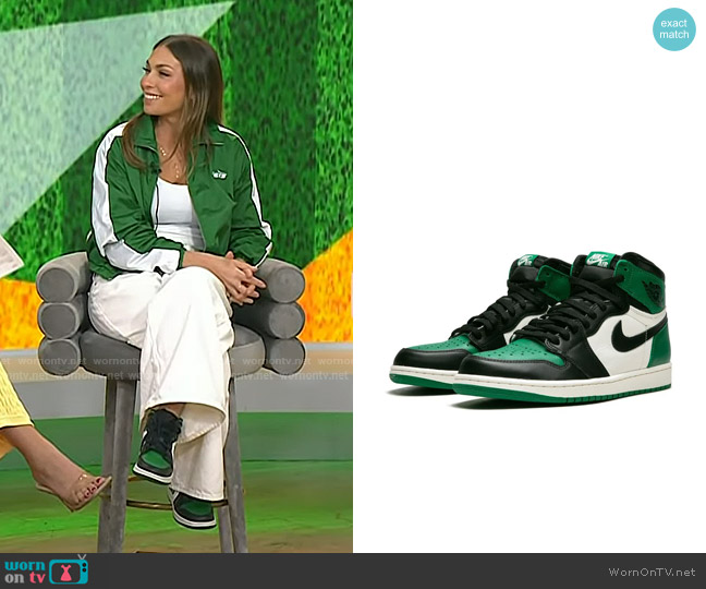 Jordan Air Jordan 1 Retro High OG Sneakers in Pine Green worn by Melissa Garcia on Today
