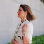 Julia’s white conrast trim jacket on The Real Housewives of Miami