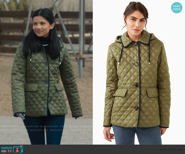Kate Spade Quilted Jacket worn by Jackie Howard (Nikki Rodriguez) on My Life with the Walter Boys