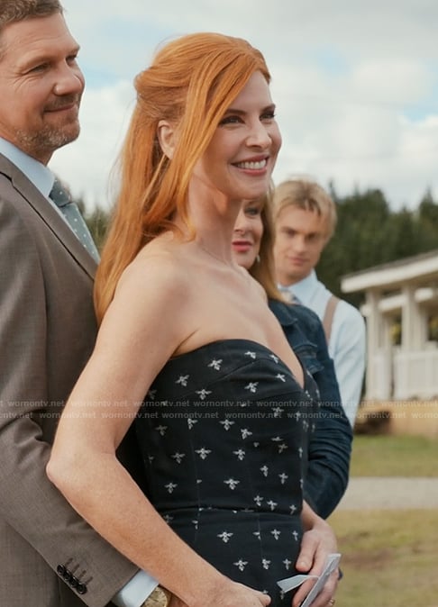 Katherine’s embroidered strapless dress on My Life with the Walter Boys