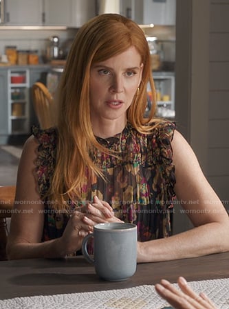Katherine’s floral ruffle top on My Life with the Walter Boys