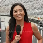 Kathy Park’s red v-neck sleeveless top on Today