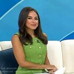 Kaylee’s green tweed vest on Today