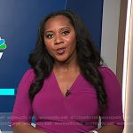 Kay’s magenta wrap dress on NBC News Daily