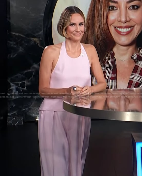 Keltie’s pink halter top and pants on E! News