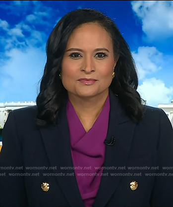 Kristen’s black double breasted blazer on Today